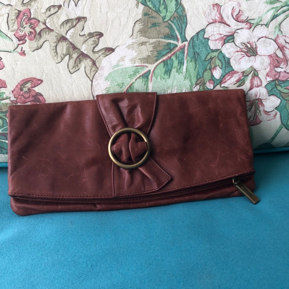 Hobo Leather Fold over Clutch